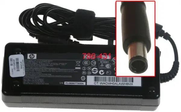 Заряднo за лаптоп HP, 120W/18.5V/6.5A, букса - 7.4mm 5.0mm