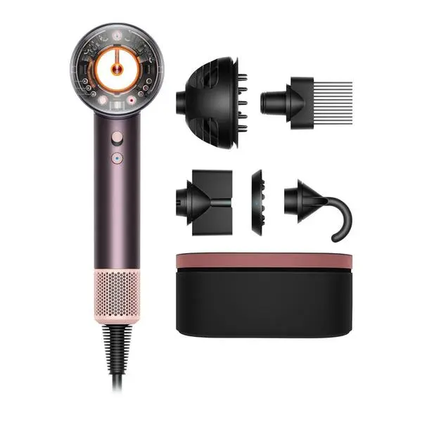 Сешоар Dyson Supersonic Nural Jasper/Plum, 1600W, 3 степени на скорост, 4 настройки на температурата, студена струя, отрицателни йони, лилав