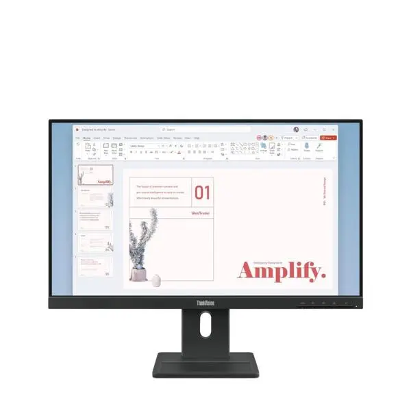 Lenovo ThinkVision E24-40 23.8" IPS, WLED, 1920x1080, 16:9, 4ms, 100Hz, 250 cd/m2, 1300:1, HDMI, DP, VGA - 64BAMAT1EU