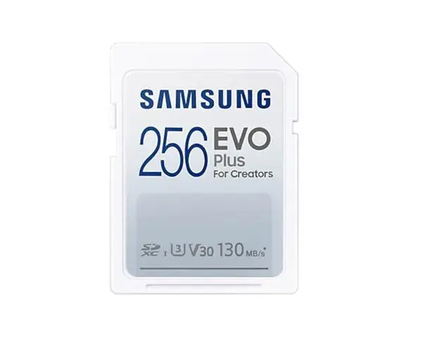 Samsung 256GB SD Card EVO Plus, Class10, Transfer Speed up to 130MB/s - MB-SC256K/EU