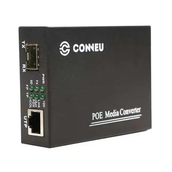 Conneu Оптичен PoE медиа конвертор SFP PoE Media converter 10/100Mbps, 15.4W CNSW-6002FE