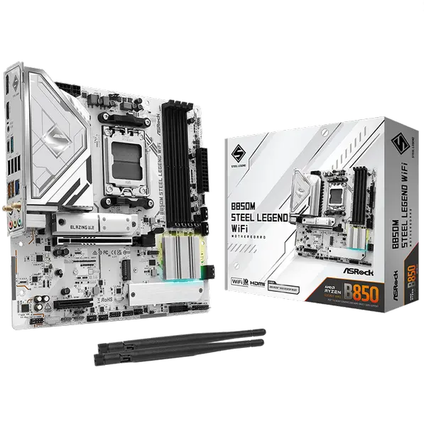 AMD AM5 B850/4DDR5/WIFI - B850M STEEL LEGEND WIFI