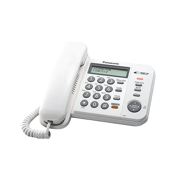 Стационарен телефон Panasonic KX-TS580FXW - бял