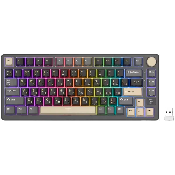 ROYAL KLUDGE RK-M75 Phantom Gaming Keyboard K Silver switch - RK-M75-PHNTM-KSLVSW-US