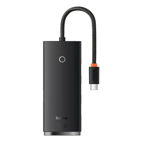 USB хъб Baseus WKQX030301 USB-C Lite Series 5в1, мултифункционален, 25см, черен