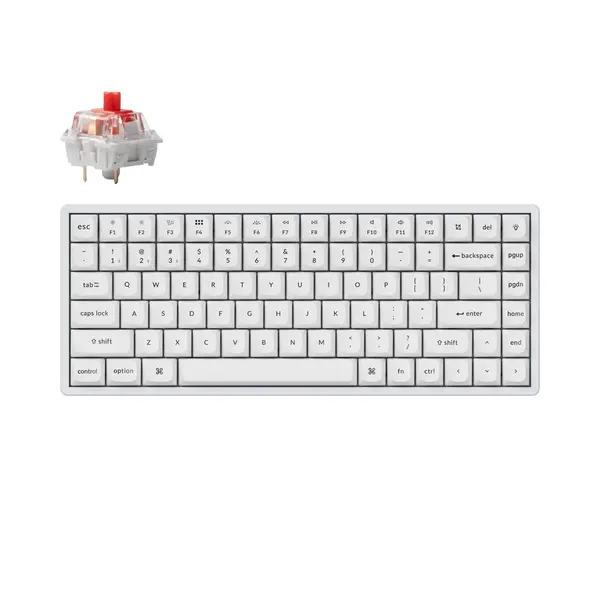Геймърска механична клавиатура Keychron K2 Pro White QMK/VIA Hot-Swappable K Pro Red Switch, RGB Backlight Aluminium Frame - KEYCHRON-KEY-K2P-Q1