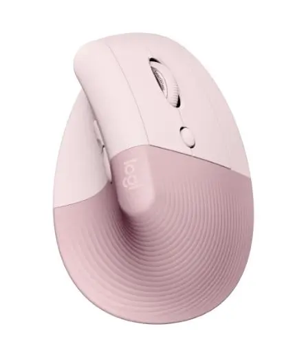 Logitech Lift Vertical Ergonomic Mouse - ROSE/DARK ROSE - EMEA - 910-006478