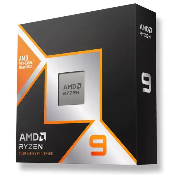 Процесор AMD Ryzen 9 9950X3D, шестнадесетядрен (4.3/5.7GHz, 128MB Cache, 2.2GHz графична честота, AM5), BOX, без охлаждане, 100-100000719WOF