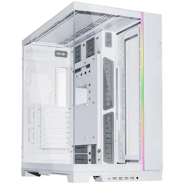 Кутия Lian Li PC-O11 Dynamic EVO XL Full-Tower, Tempered Glass, Бяла - LL-CASE-O11DEXL-W