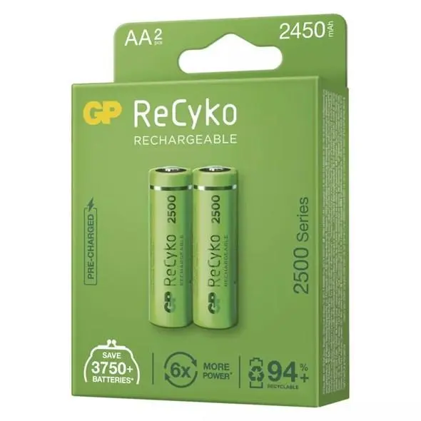 Акумулаторна Батерия GP R6 AA 2450mAh NiMH 2 бр. 250AAHC-EB2 GP - GP-BR-250AAHC-EB2