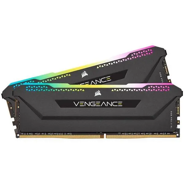 Corsair DDR4, 3200MHz 16GB 2x8GB Dimm, Unbuffered, 16-20-20-38, XMP 2.0, Vengeance RGB Pro SL black Heatspreader, RGB LED, Black PCB, 1.35V, for AMD Ryzen & Intel - CMH16GX4M2E3200C16