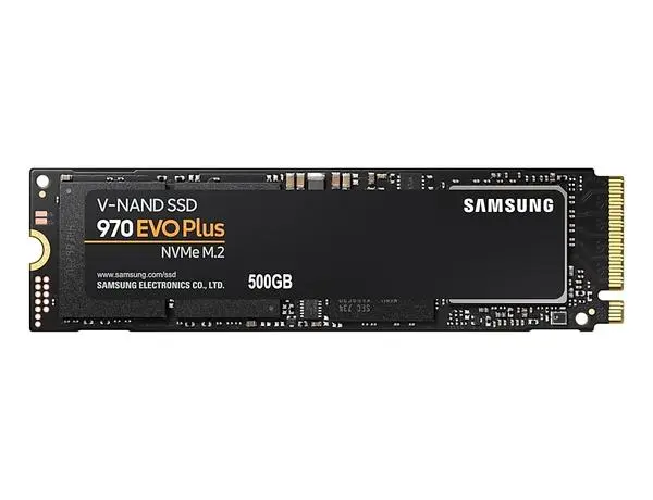 Samsung SSD 970 EVO Plus 500 GB M.2, PCIe Gen 3.0 x4 NVMe 1.3, V-NAND 3-bit MLC, Phoenix Controller, 256-bit Encryption, 512 MB DDR4 SDRAM, Read 3500 MB/s Write 3200 MB/s - MZ-V7S500BW